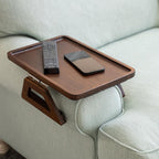 Adjustable Sofa Arm Tray Table for Drinks, Snacks & Remote Control Storage