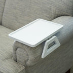 Adjustable Sofa Arm Tray Table for Drinks, Snacks & Remote Control Storage