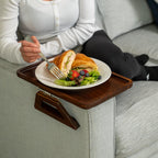 Adjustable Sofa Arm Tray Table for Drinks, Snacks & Remote Control Storage