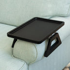 Adjustable Sofa Arm Tray Table for Drinks, Snacks & Remote Control Storage