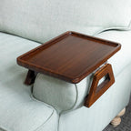Adjustable Sofa Arm Tray Table for Drinks, Snacks & Remote Control Storage