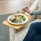 Adjustable Sofa Arm Tray Table for Drinks, Snacks & Remote Control Storage