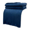CosyLoom Plaid Soft Ribbed Fleece Blanket