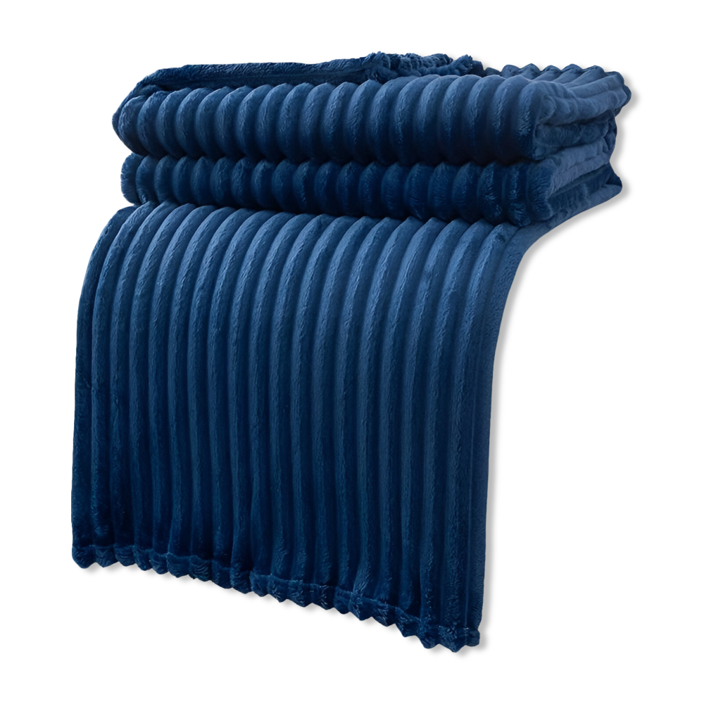 CosyLoom Plaid Soft Ribbed Fleece Blanket