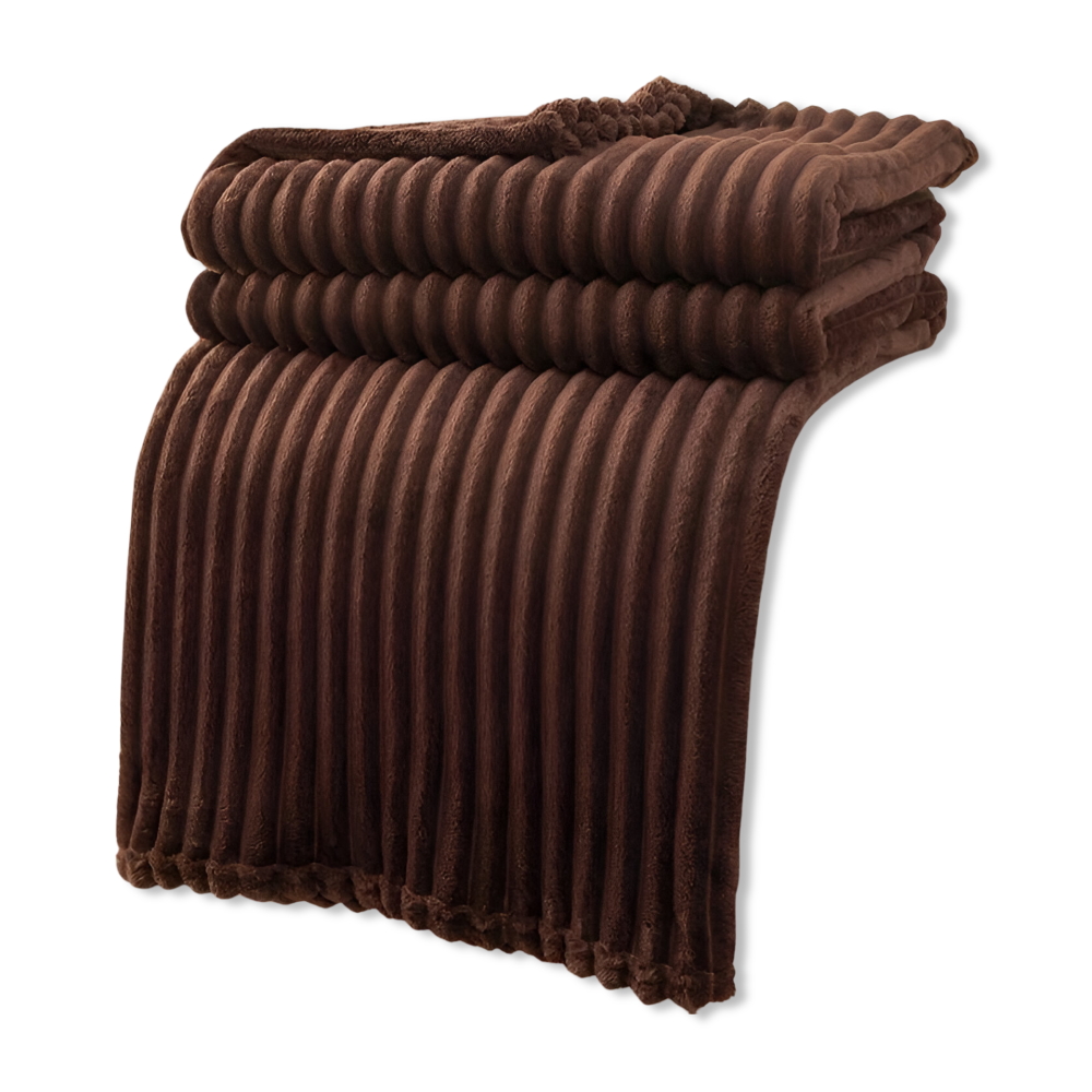 CosyLoom Plaid Soft Ribbed Fleece Blanket