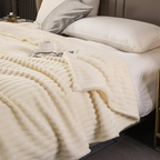 CosyLoom Plaid Soft Ribbed Fleece Blanket