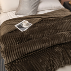 CosyLoom Plaid Soft Ribbed Fleece Blanket