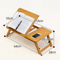 Foldable Height Adjustable Bamboo Laptop Table