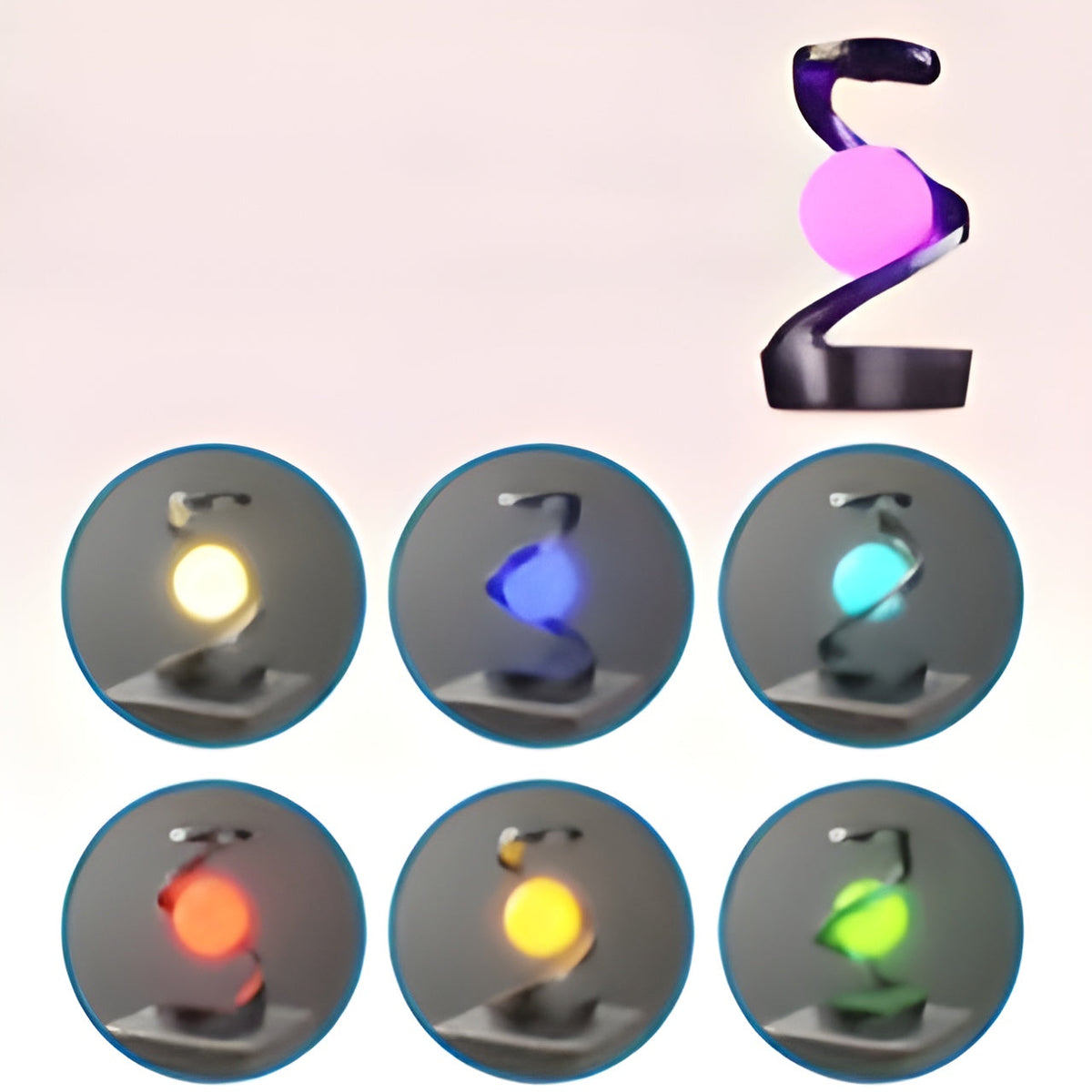 OrbitGlow Lamp - Stylish Lighting with Wireless Charging