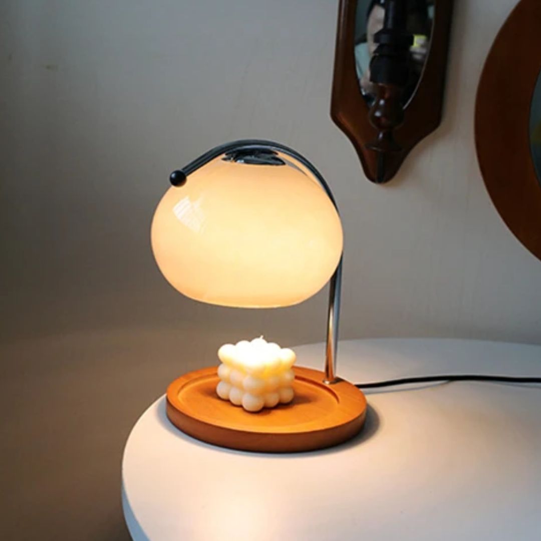 Eindhoven Alyssa Retro Glas-Tischleuchte