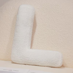 White Letter Decorative Pillow