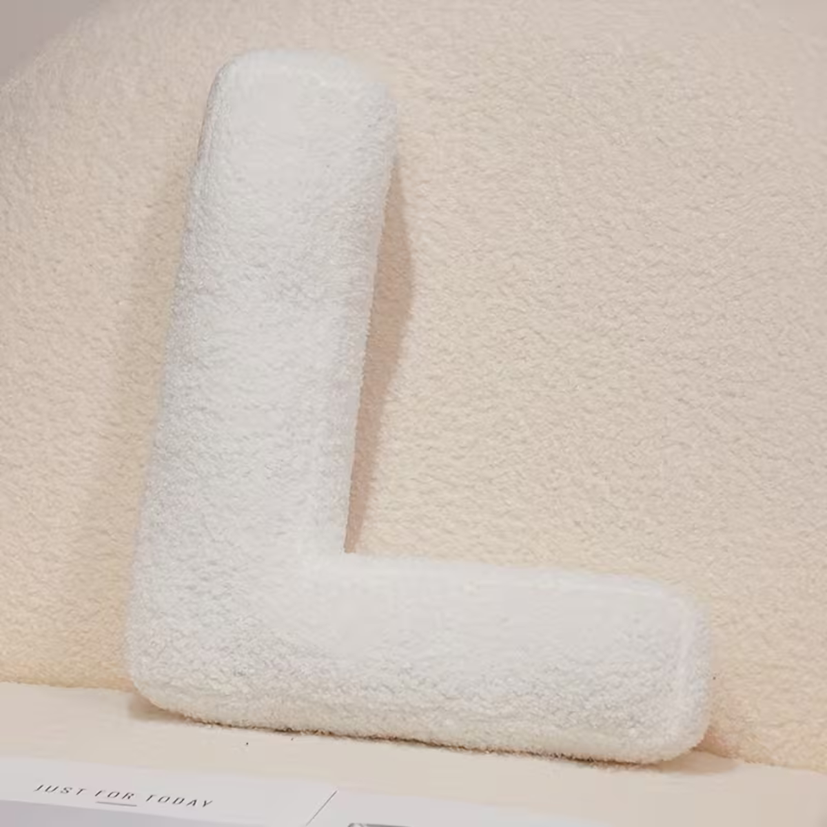 White Letter Decorative Pillow