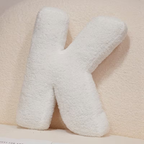 White Letter Decorative Pillow