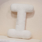 White Letter Decorative Pillow