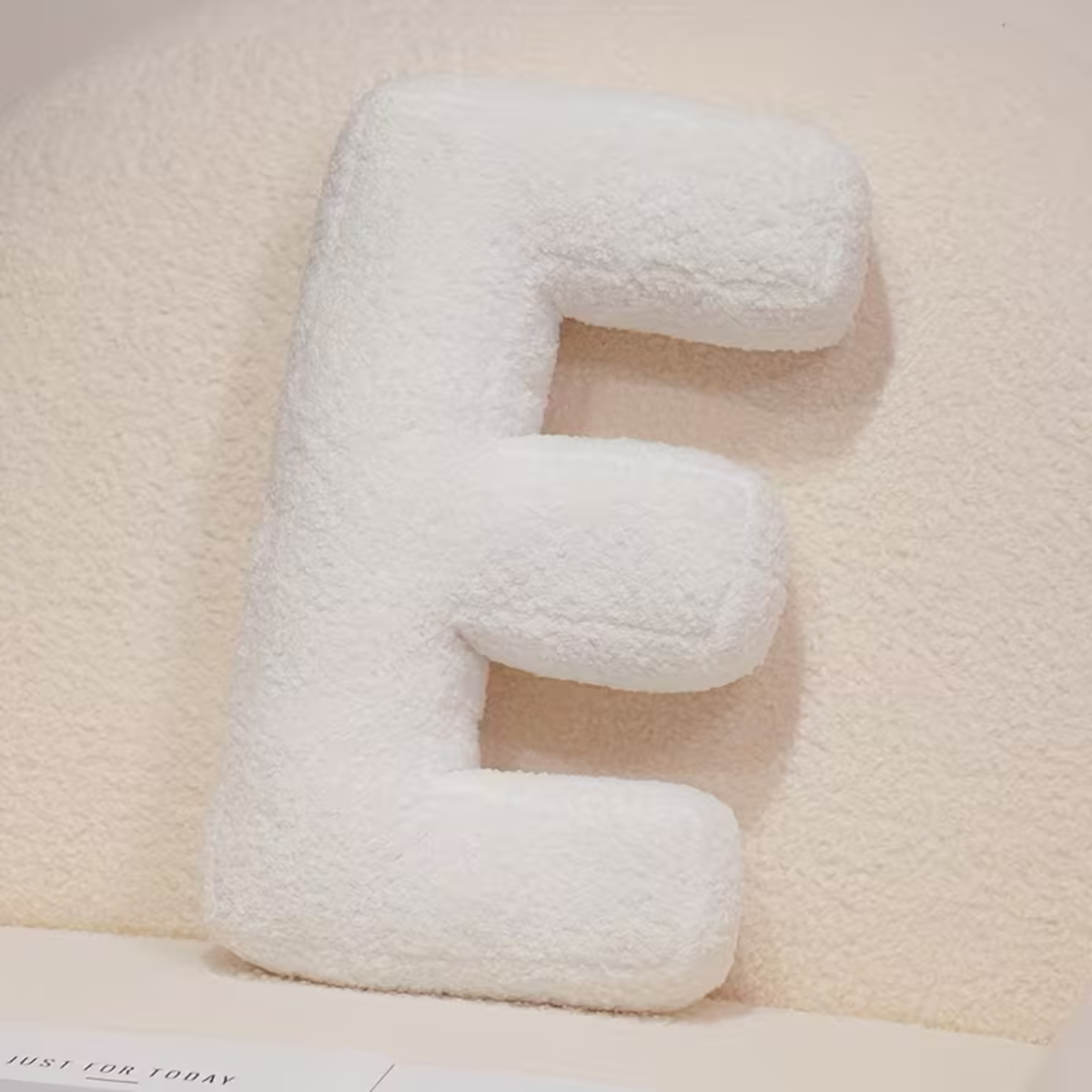 White Letter Decorative Pillow