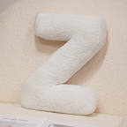 White Letter Decorative Pillow