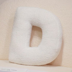 White Letter Decorative Pillow