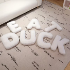 White Letter Decorative Pillow