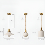AmberZen Light – Vintage Keramik-Glas-Pendelleuchte
