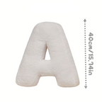White Letter Decorative Pillow