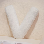 White Letter Decorative Pillow