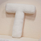 White Letter Decorative Pillow