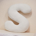 White Letter Decorative Pillow
