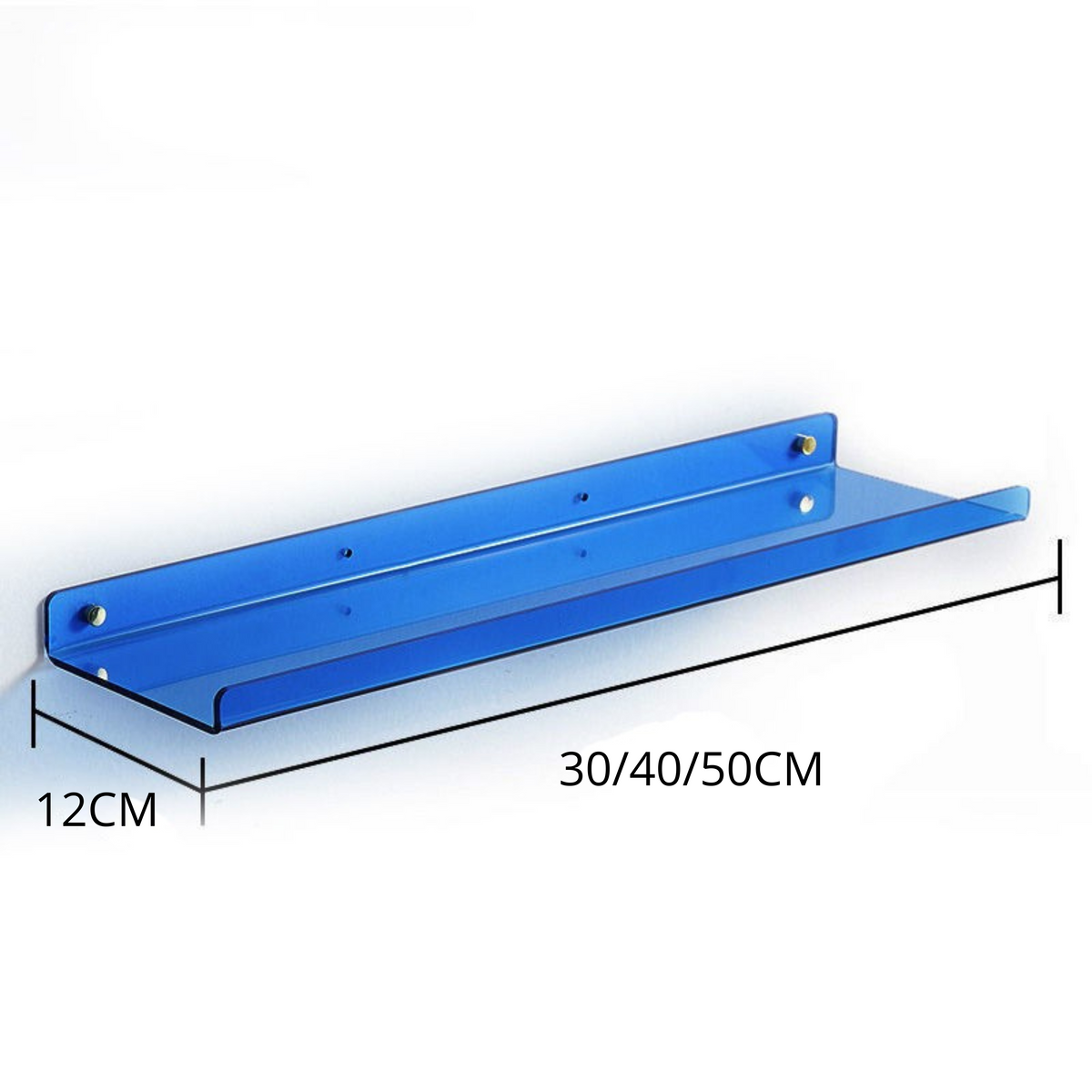 Schwebendes Wandregal - Industriestil - Blau