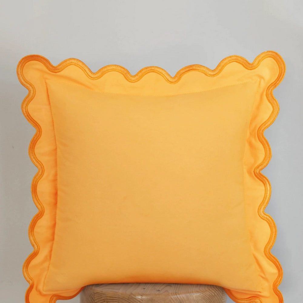 Wave Edge Cotton Cushion Cover