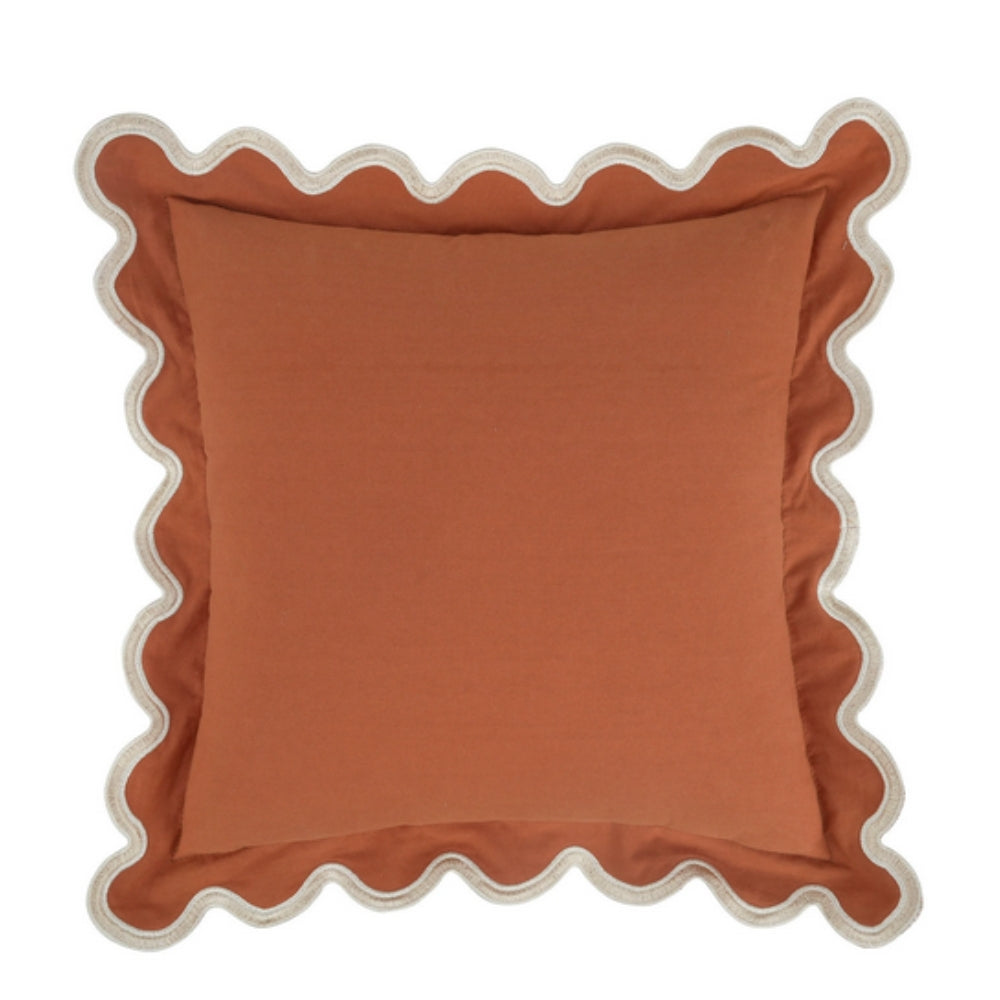 Wave Edge Cotton Cushion Cover