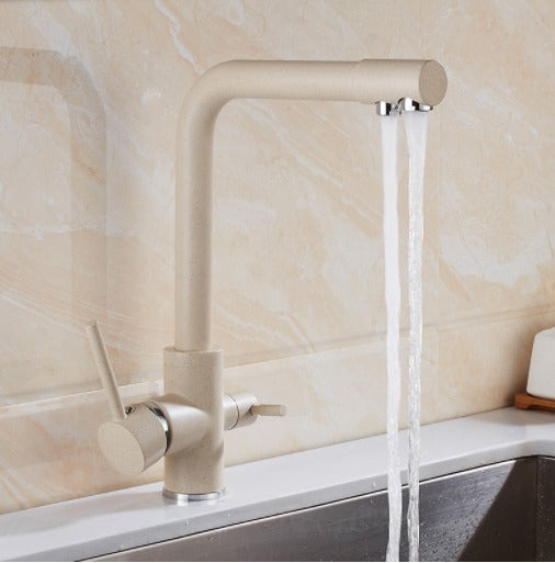 Filtered Water Kitchen Faucet with Double Handle