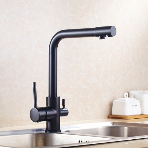 Filtered Water Kitchen Faucet with Double Handle
