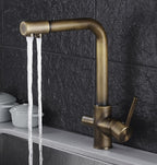Filtered Water Kitchen Faucet with Double Handle