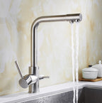 Filtered Water Kitchen Faucet with Double Handle