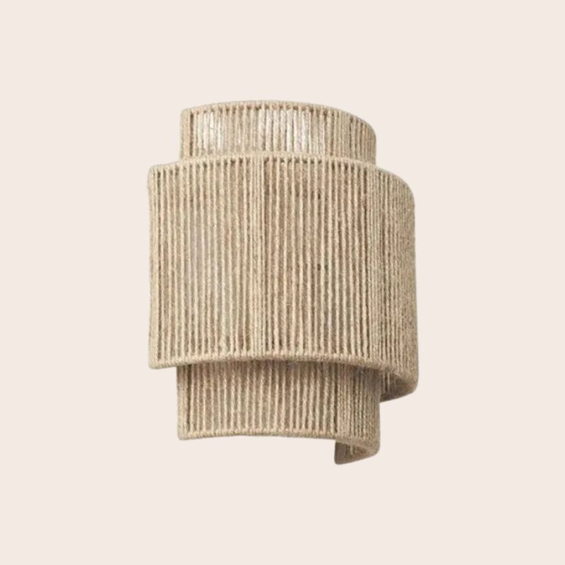 Moderne Rattan-Wandleuchte
