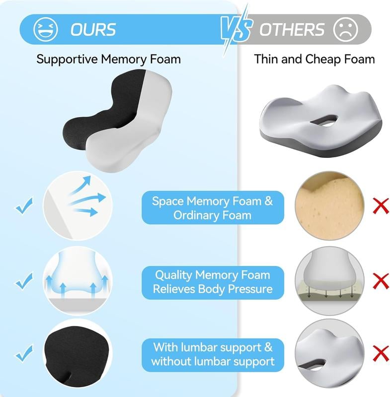VivaCush Memory Foam Seat Cushion
