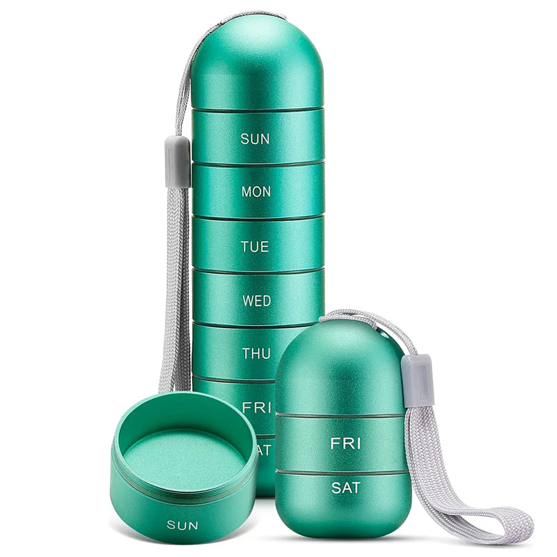 Tragbarer 7-Tage-Pillen-Organizer für Reisen