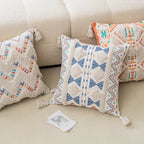 Boho Geometric Tufted Cushion Cover