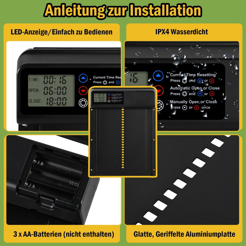 Automatische Hühnerklappe mit Timer