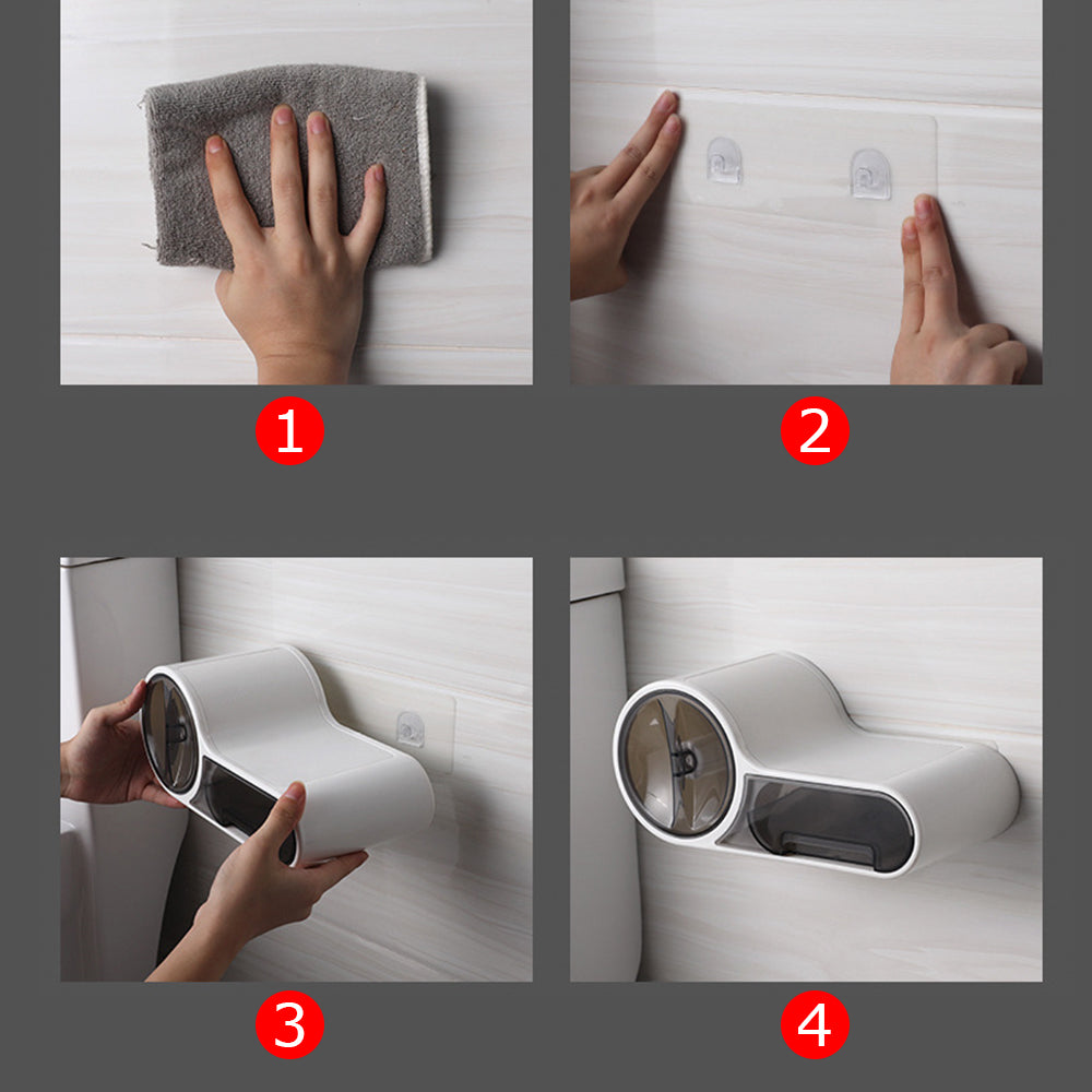 DroogHoud Selbstklebender Toilettenpapierhalter