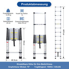 Teleskopleiter aus Aluminium bis 150kg