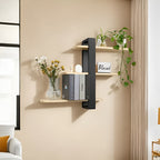 NordWood 3-Level Solid Pine Wall Shelf