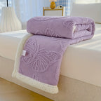 Soft Fleece Blanket with Butterfly Design
