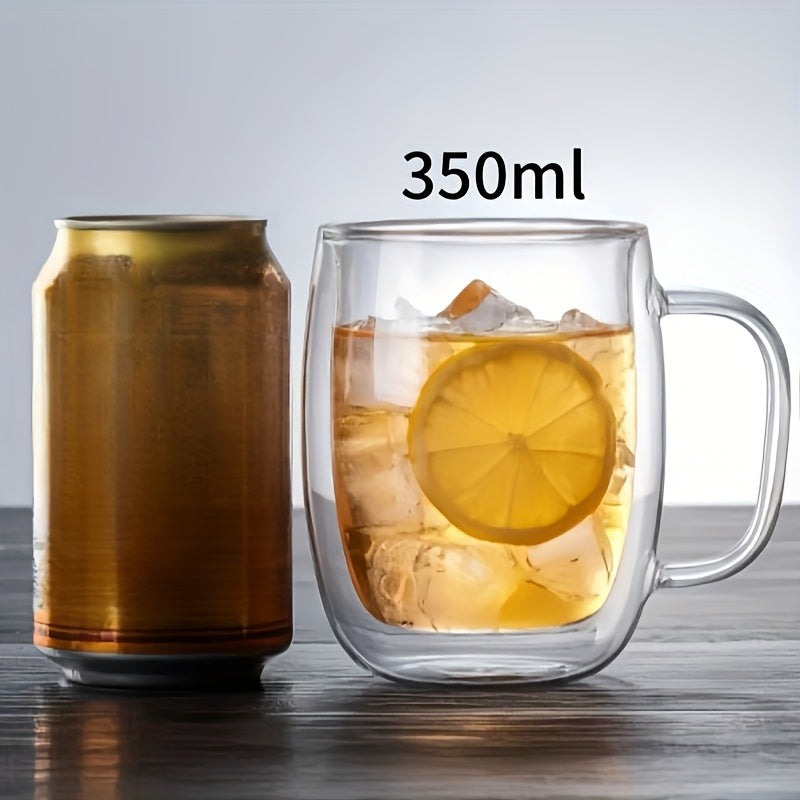 ThermoSip Double-Walled Glass Mug – Borosilicate Glass, Heat Resistant & Elegant