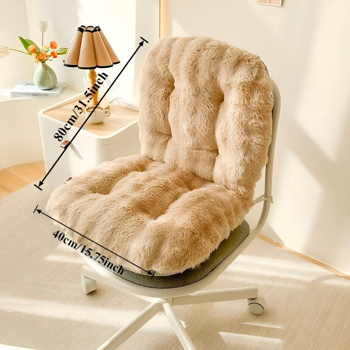 Soft seat cushion made of faux fur – Extra thick & cuddly