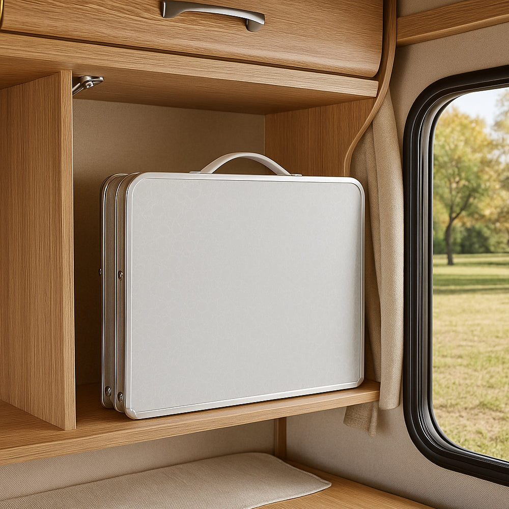 Klappbarer, leichter Campingtisch aus Aluminium