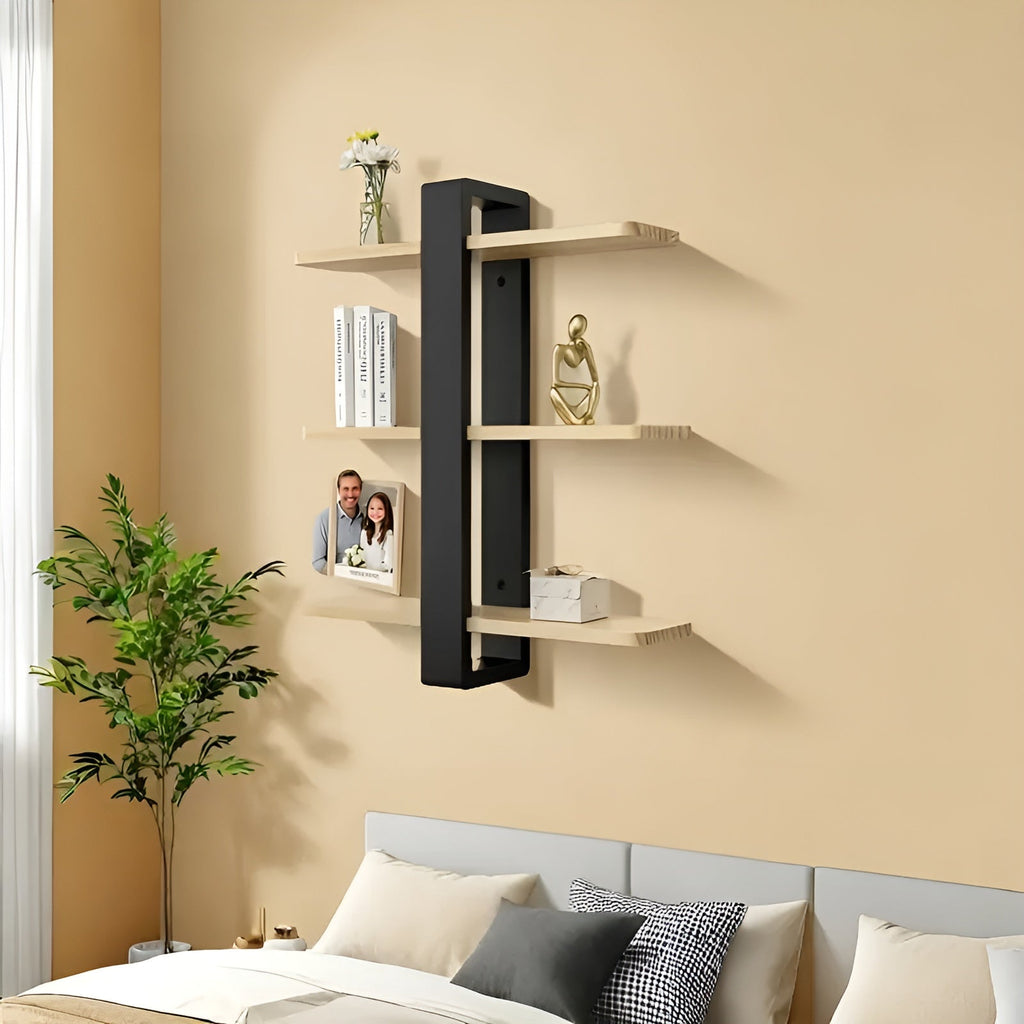 NordWood 3-Level Solid Pine Wall Shelf