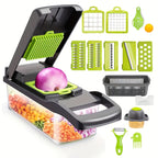 16-in-1 Multifunctional Vegetable Cutter with Catch Container