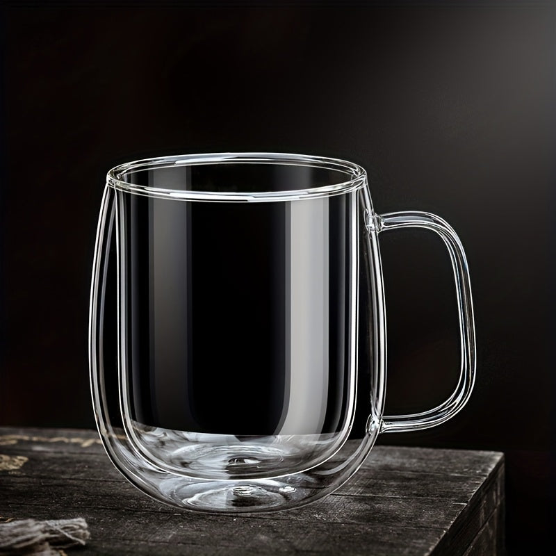 ThermoSip Double-Walled Glass Mug – Borosilicate Glass, Heat Resistant & Elegant