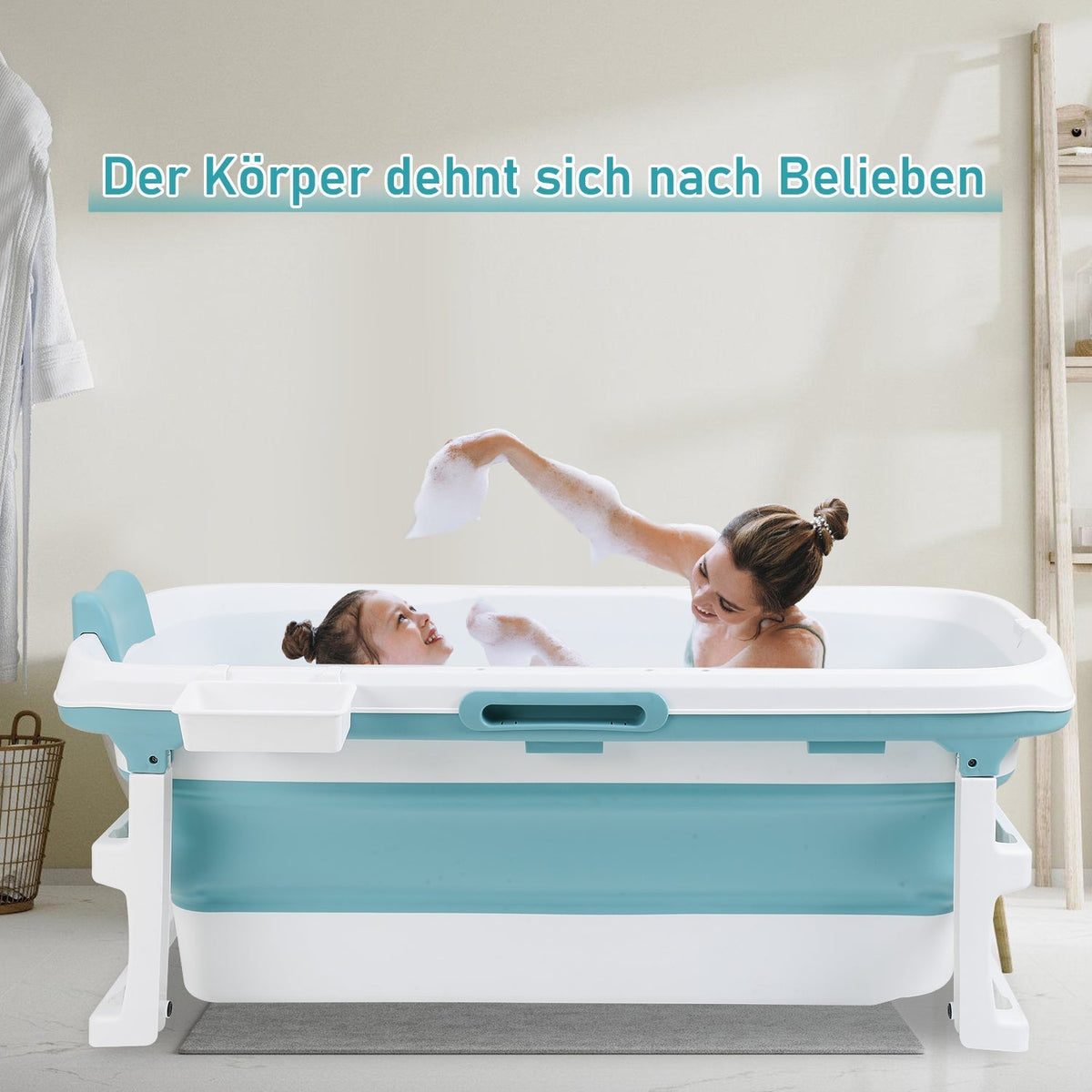 Faltbare Badewanne mit Abdeckung